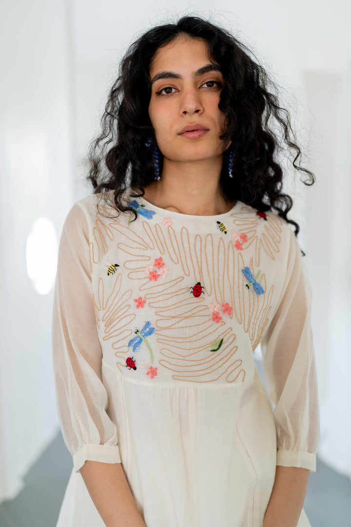 Morning Garden Chanderi Kurta and Palazzos Set