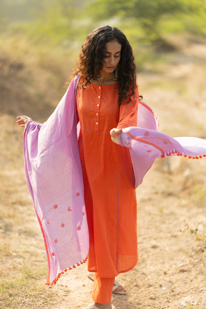 Pumpkin Kurta Set