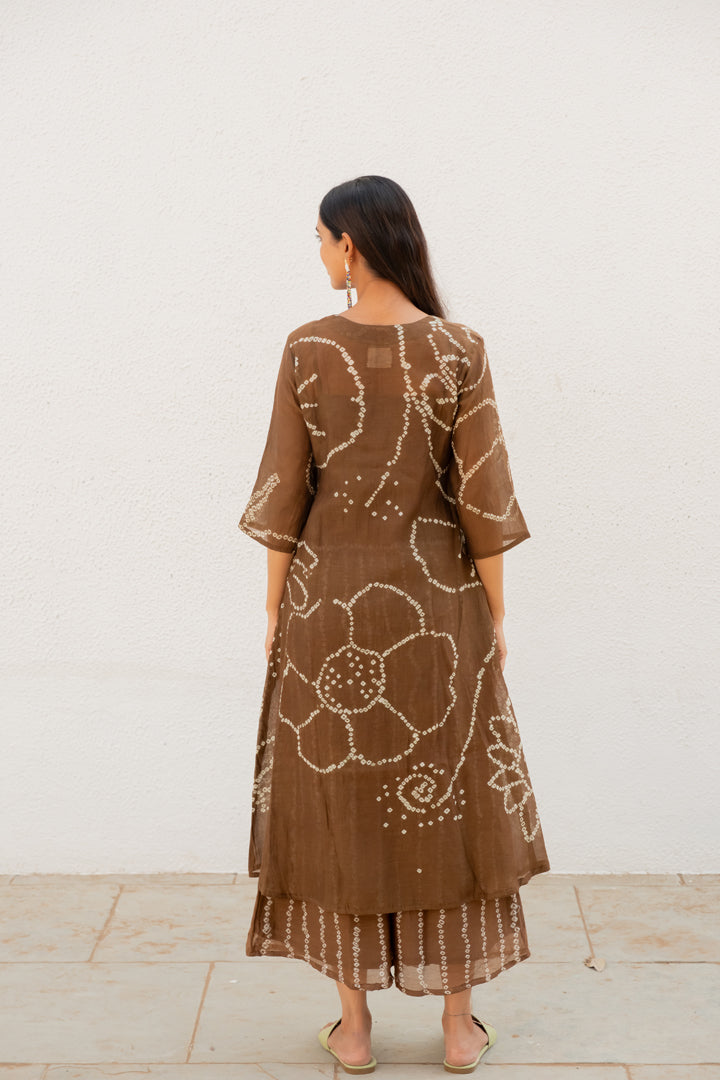 Rosewood Bandhani Kurta