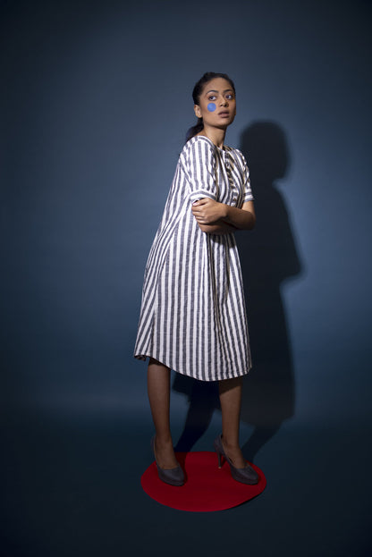 Charcoal White Striped Tunic