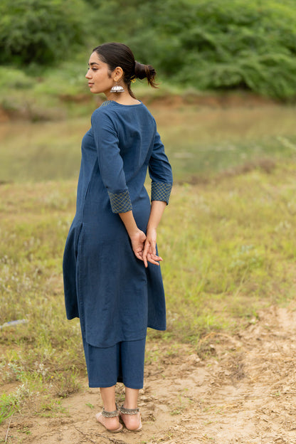 Indigo Blue Kurta Set with Dupatta
