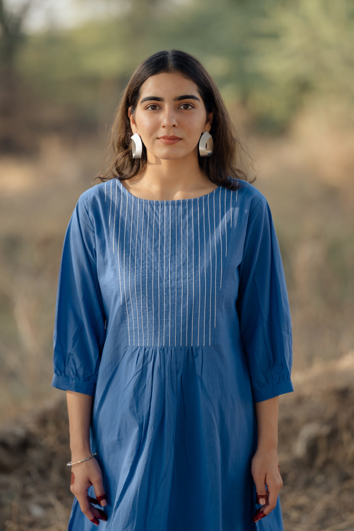 Deep sky kurta set