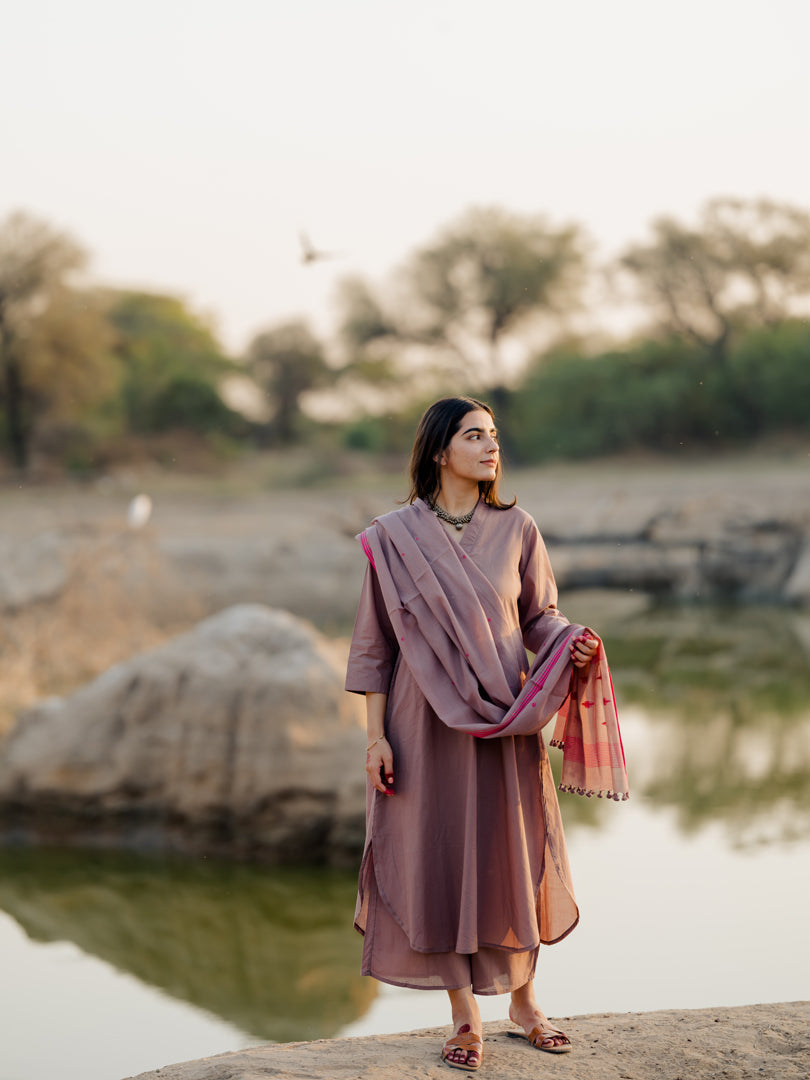 Mauve kurta set