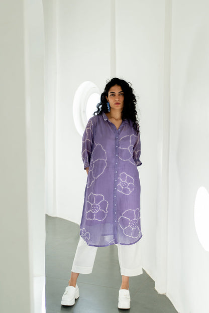 Periwinkle Bandhej Tunic
