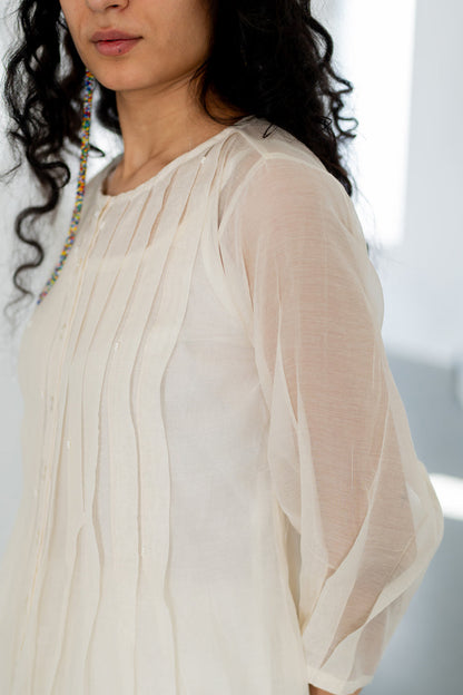 Dewy Mist Pleated Kurta Set