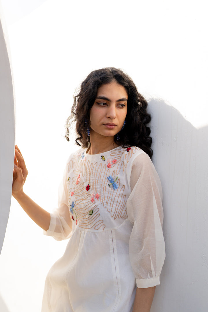 Morning Garden Chanderi Kurta and Palazzos Set