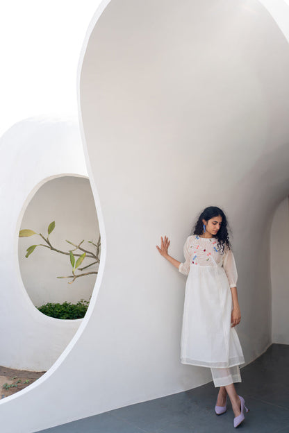 Morning Garden Chanderi Kurta and Palazzos Set