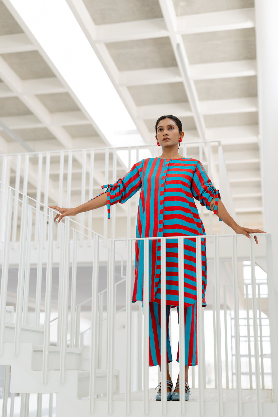 Poppy and Blue Stripe Co-Ord