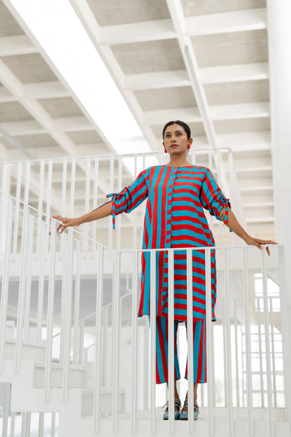 Poppy and Blue Stripe Co-Ord