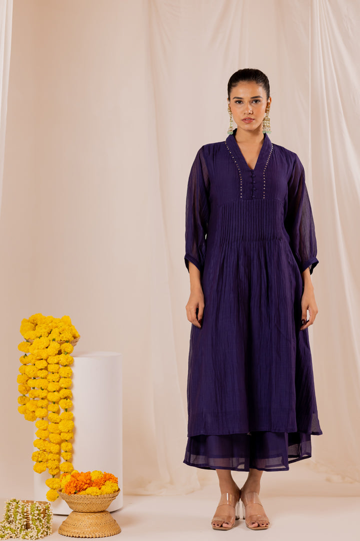 Amnaaya Kurta Set with Organza Dupatta