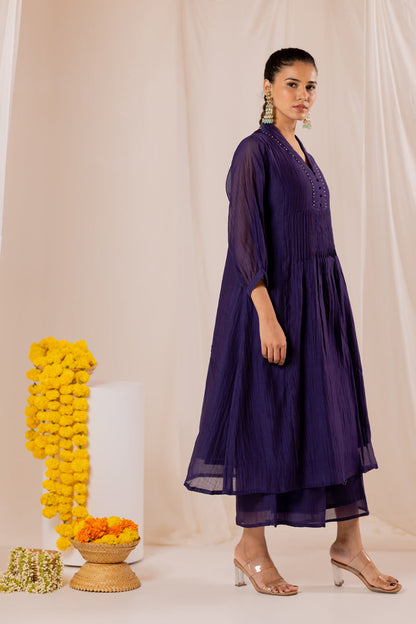 Amnaaya Kurta Set with Organza Dupatta