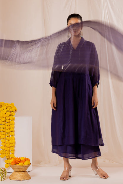 Amnaaya Kurta Set with Organza Dupatta