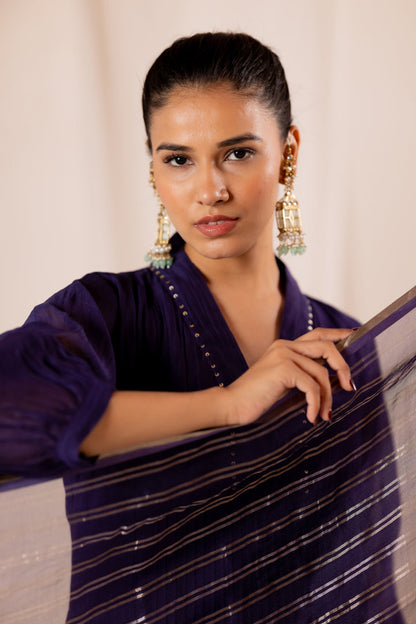 Amnaaya Kurta Set with Organza Dupatta