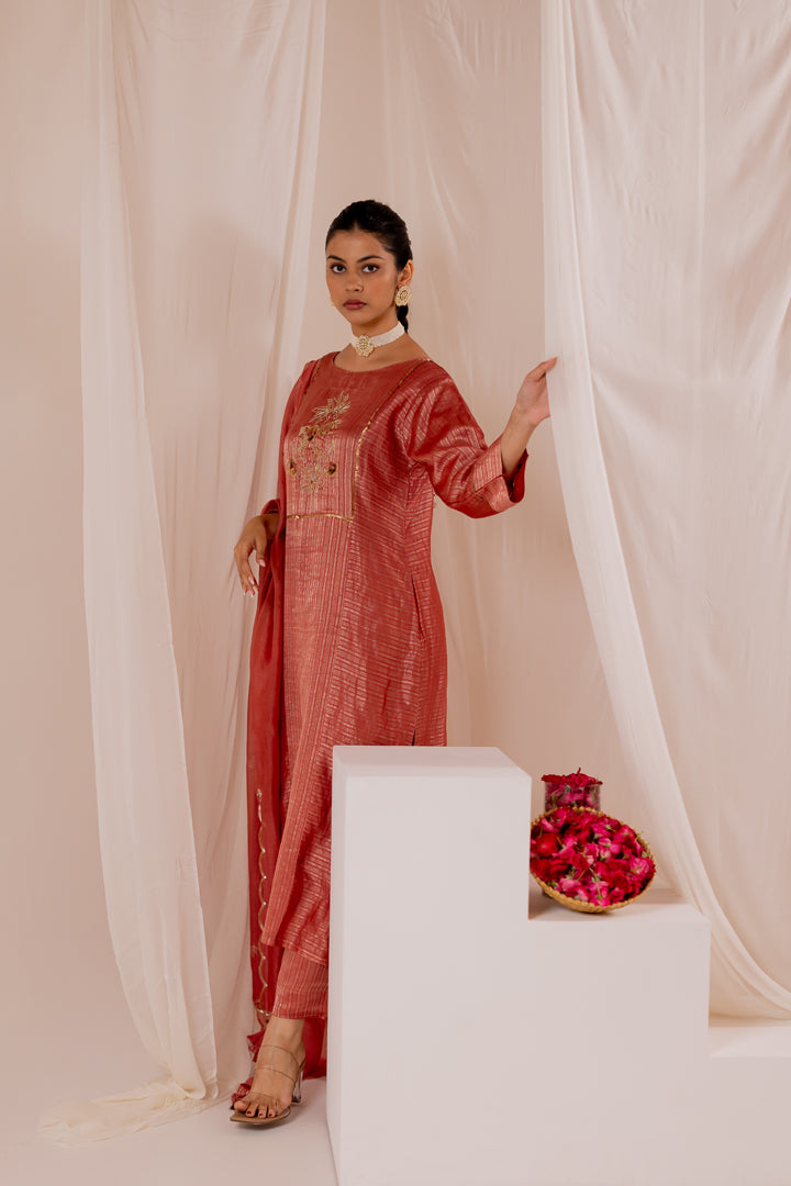 Ivara Kurta Set with Chanderi Dupatta