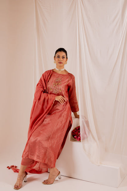 Ivara Kurta Set with Chanderi Dupatta