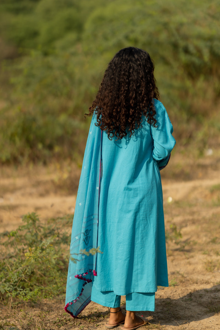 Maya Blue Kurta Set with Dupatta