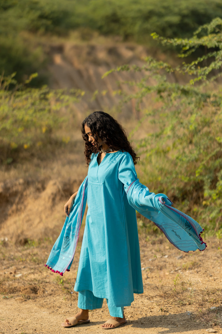 Maya Blue Kurta Set