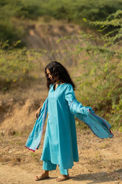 Maya Blue Kurta Set