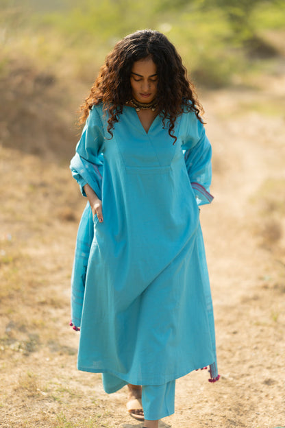 Maya Blue Kurta Set