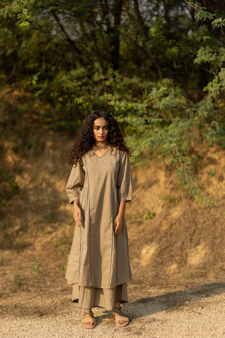 Dim Grey Kurta Set