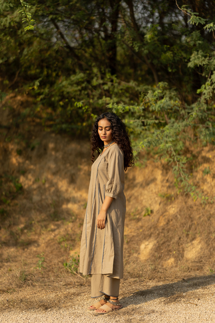 Dim Grey Kurta Set