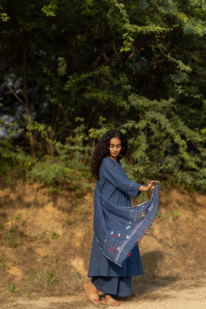 Earthy Blue Kurta Set