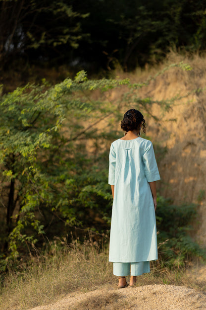 Dewy Blue Kurta Set with Dupatta