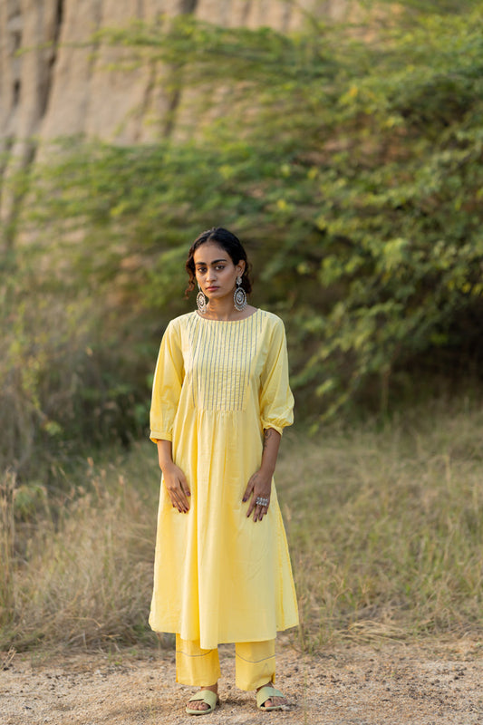 Cupcake Yellow Kurta Set
