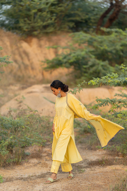 Cupcake Yellow Kurta Set
