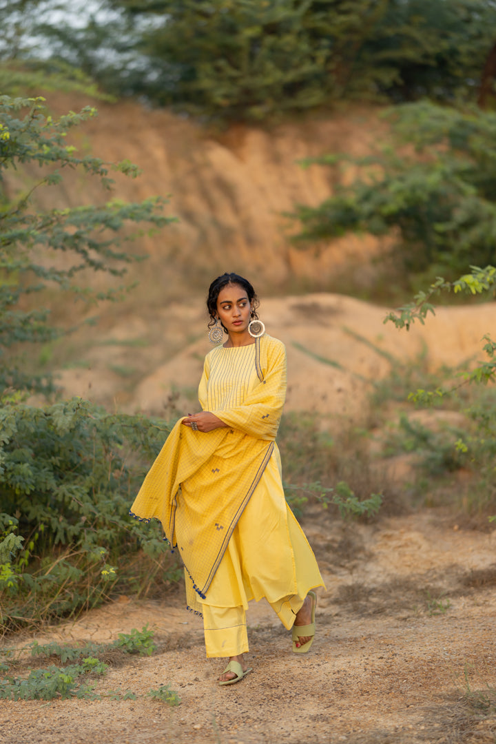 Cupcake Yellow Kurta Set