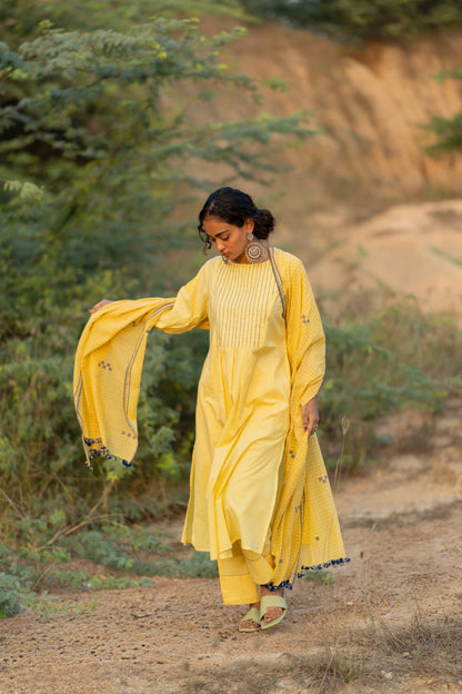 Cupcake Yellow Kurta Set