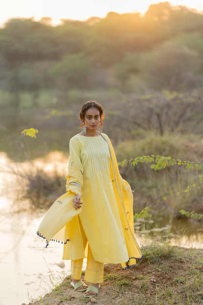 Cupcake Yellow Kurta Set