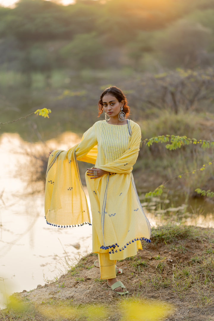 Cupcake Yellow Kurta Set
