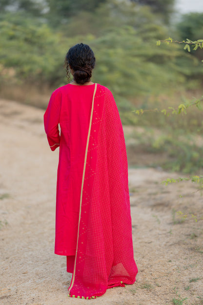 Cerise Kurta Set