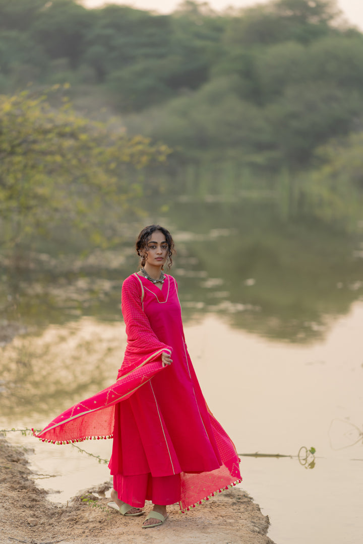 Cerise Kurta Set