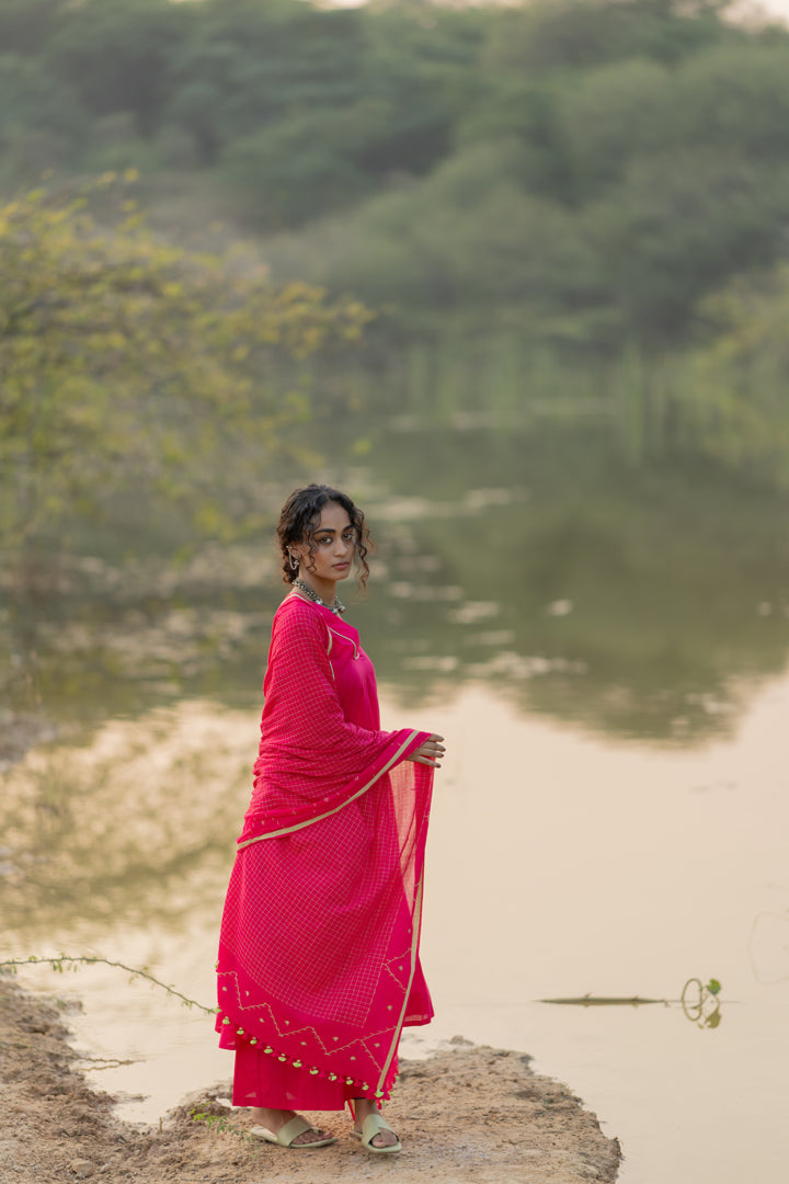 Cerise Kurta Set