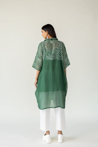 Emerald Swirl Bandhani Tunic
