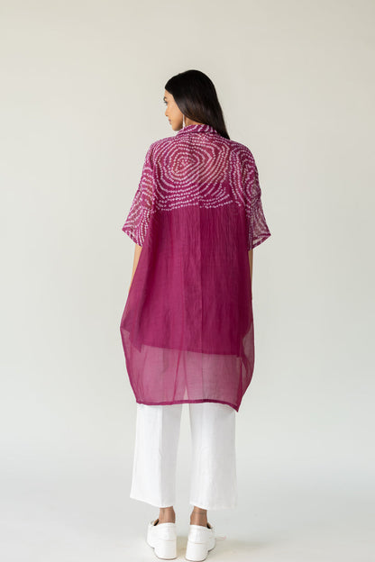 Berry Swirl Bandhani Tunic