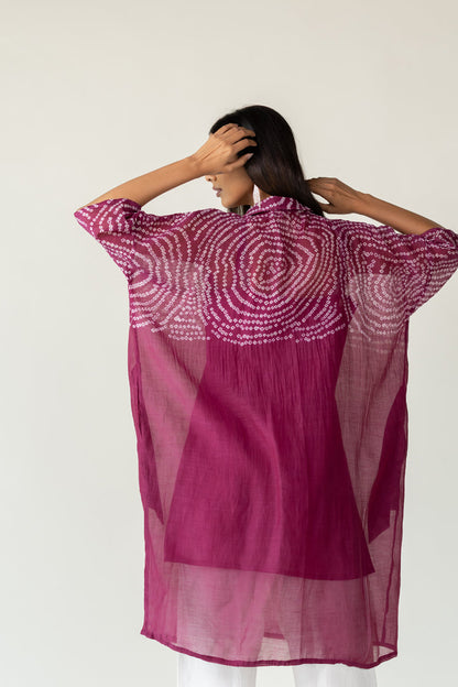 Berry Swirl Bandhani Tunic and Pants Set