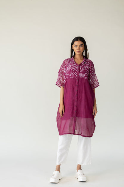 Berry Swirl Bandhani Tunic