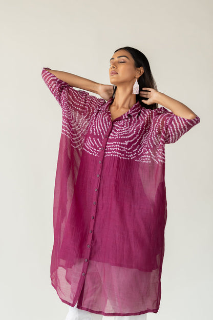Berry Swirl Bandhani Tunic