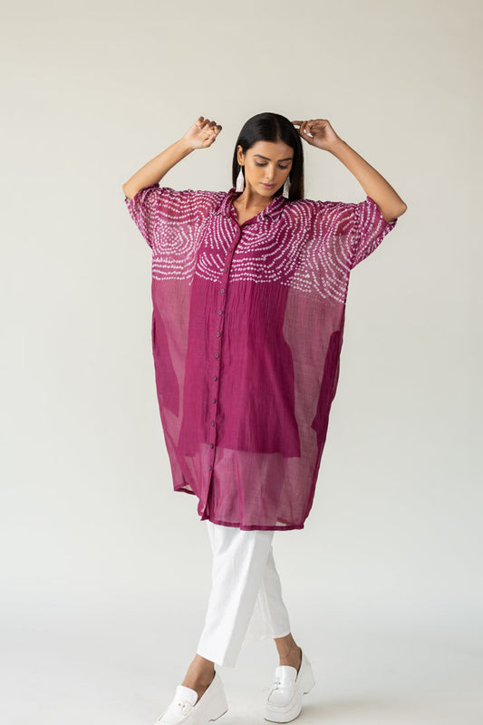 Berry Swirl Bandhani Tunic and Pants Set