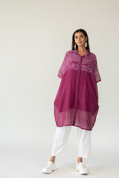 Berry Swirl Bandhani Tunic