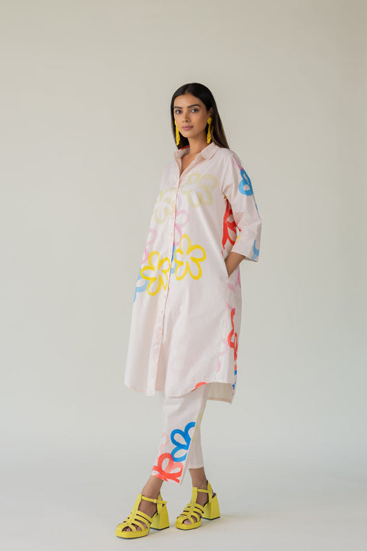 Bubble Bloom Buttondown Tunic