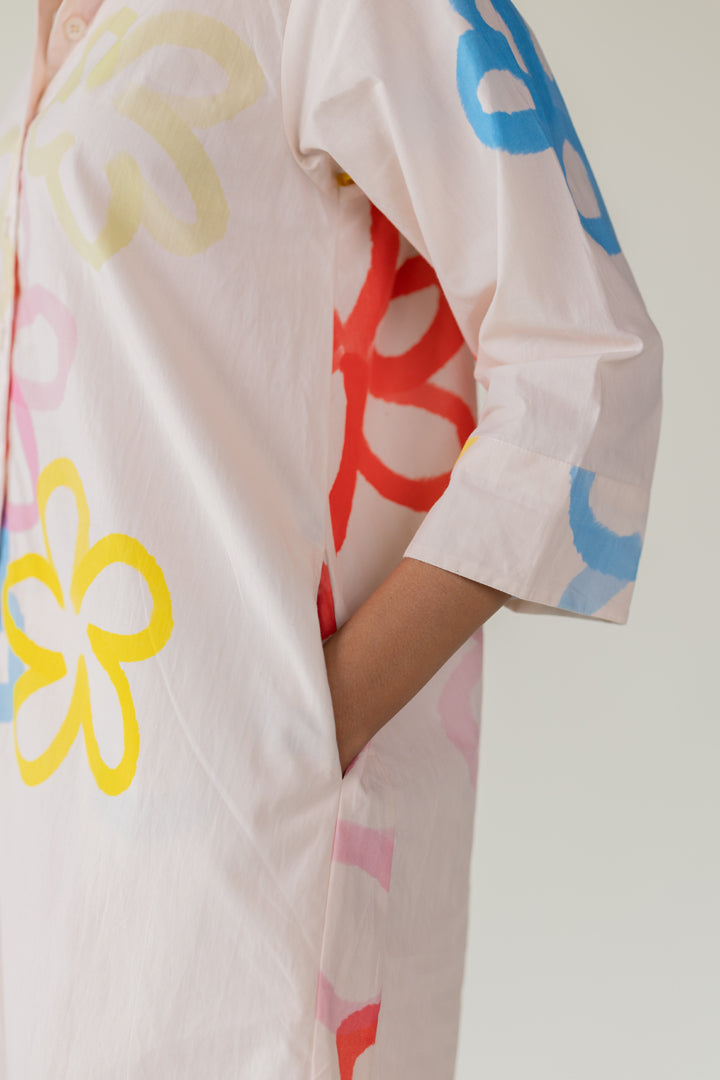 Bubble Bloom Buttondown Tunic