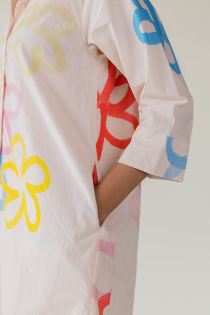 Bubble Bloom Buttondown Tunic