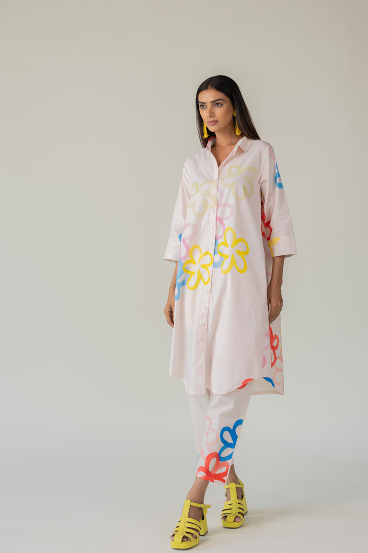 Bubble Bloom Buttondown Tunic