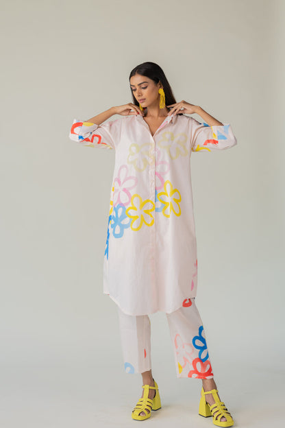 Bubble Bloom Buttondown Tunic