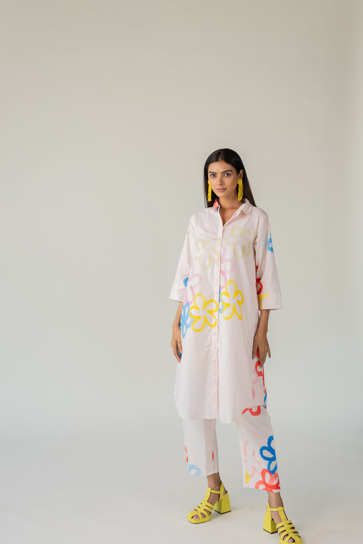 Bubble Bloom Buttondown Tunic