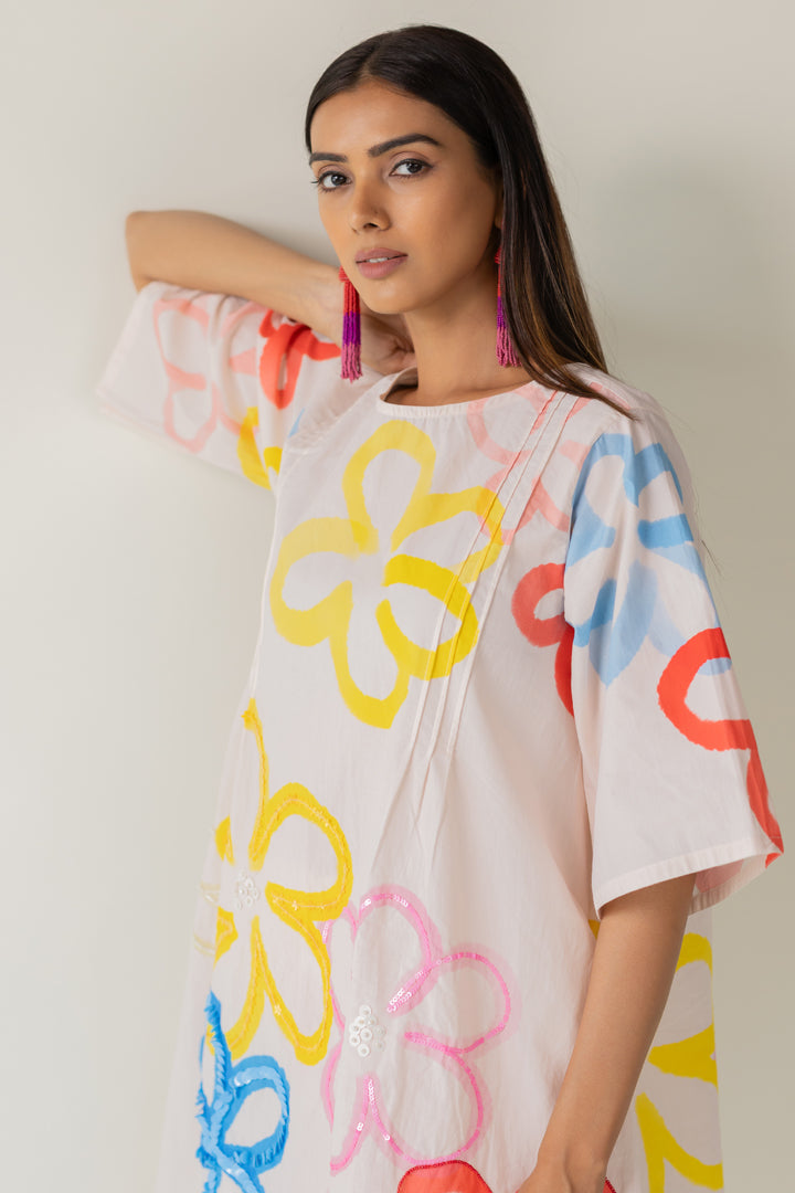 Bubble Bloom Embroidered Tunic